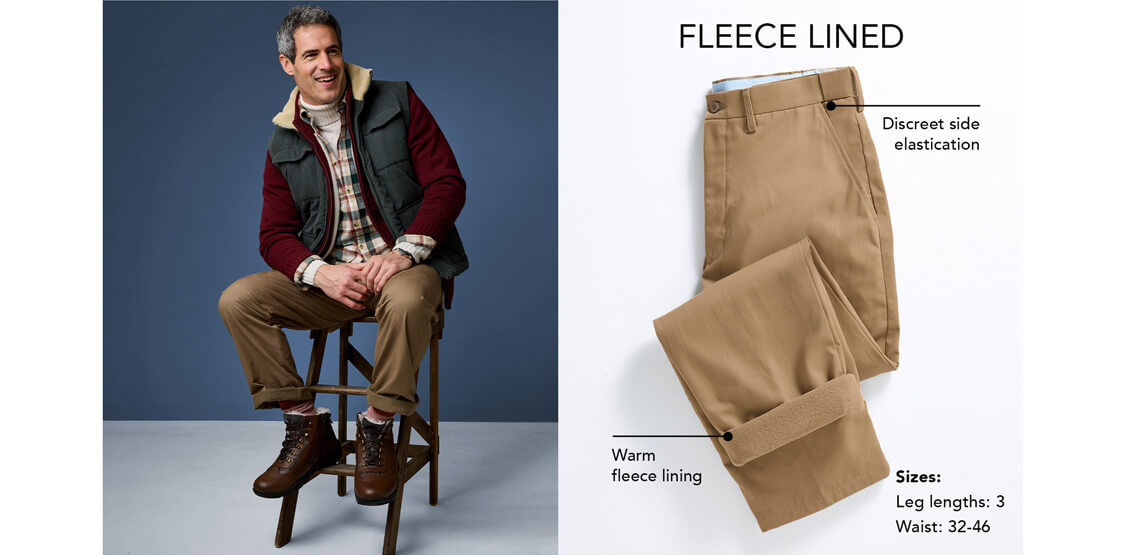 Fleece Lined Chino Trouser